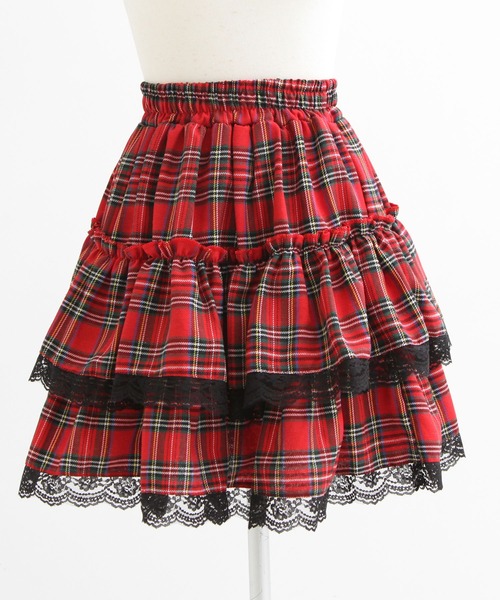 Diable baiser（ディアブルベーゼ） スカート レース×チェック柄サブ