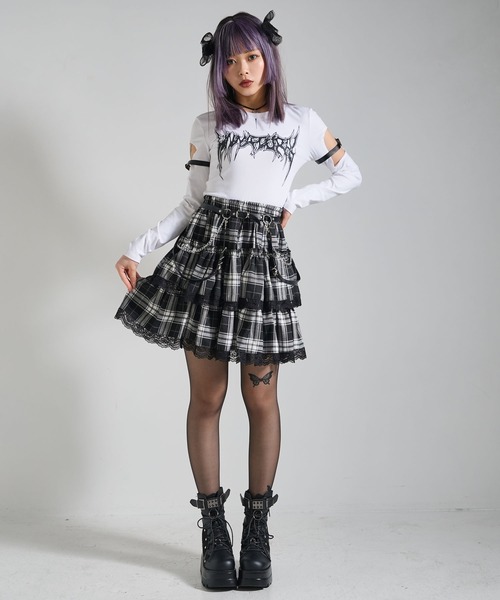 Diable baiser（ディアブルベーゼ） スカート レース×チェック柄サブ