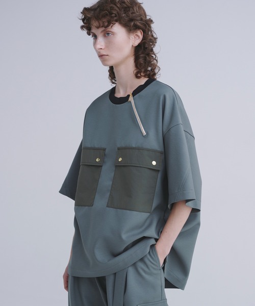 CULLNI グリーン 半袖シャツ　サイズ1 CULLNI/クルニ タイロッケンシャツ サイズ1（s ~m）グリーン半袖