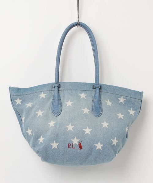 POLO RALPH LAUREN トートバッグ フラッグ デニム ミディアム