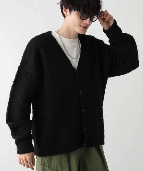 「RAGEBLUE」 ニットカーディガン MEDIUM ブラック メンズ_画像2