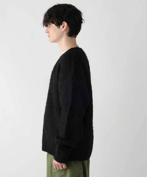 「RAGEBLUE」 ニットカーディガン MEDIUM ブラック メンズ_画像5
