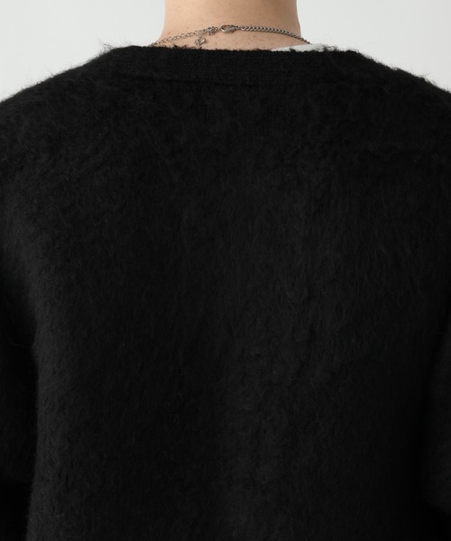 「RAGEBLUE」 ニットカーディガン MEDIUM ブラック メンズ_画像7