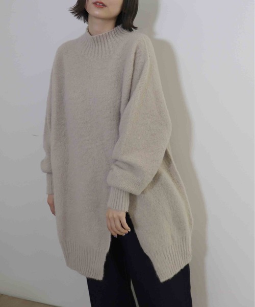 「haupia」 長袖ニット 38 グレー レディース_画像4