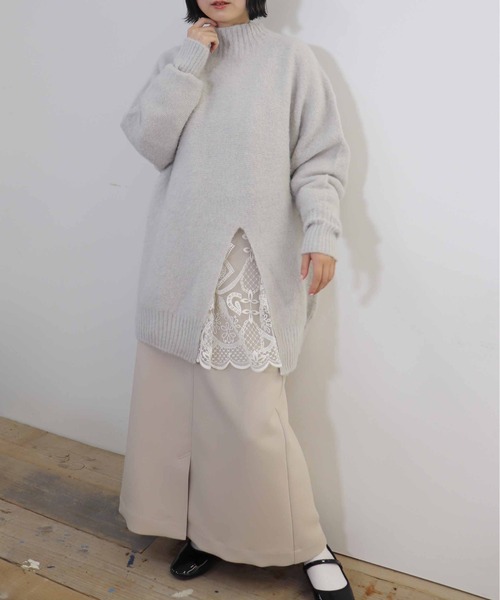 「haupia」 長袖ニット 38 グレー レディース_画像6