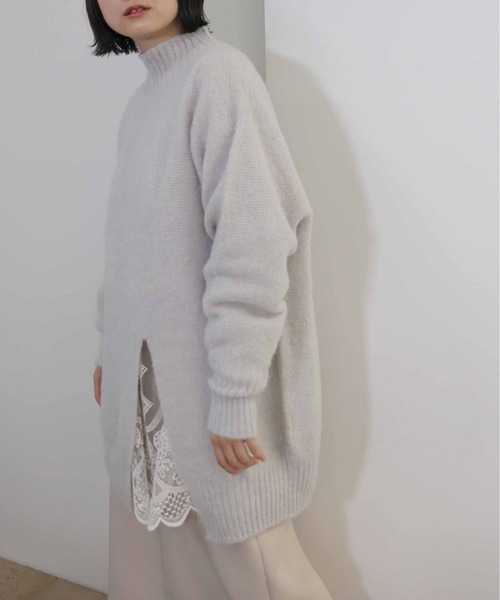 「haupia」 長袖ニット 38 グレー レディース_画像8