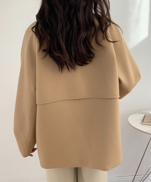 「ABITOKYO」 ノーカラーコート FREE アイボリー レディース_画像9