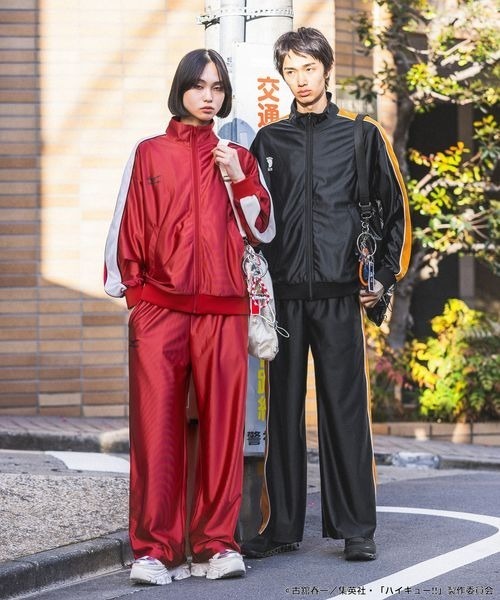 【完売商品】JEANASIS ハイキュー　コラボ　トラックジャージ　音駒高校　L 完売商品】JEANASIS ハイキュー コラボ トラックジャージ 音駒