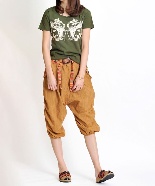marai（マーライ） ハーフパンツ パンツ 短パン クロップド丈 コットン