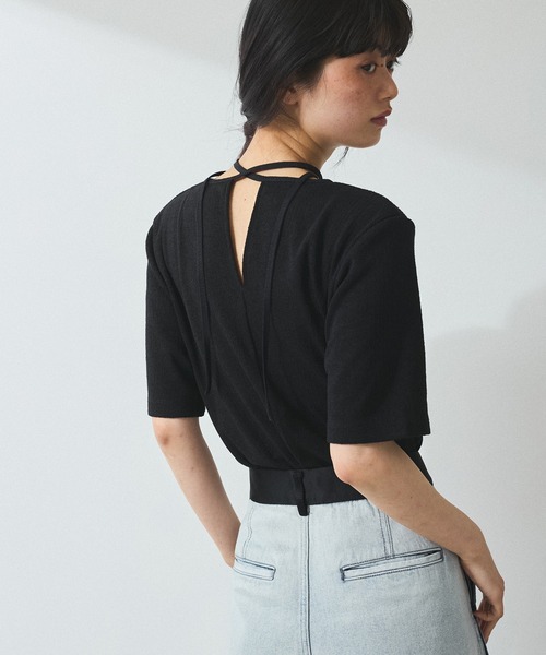 ADAM ET ROPE' tシャツ 「WEB限定」ブークレリブリボンTシャツ