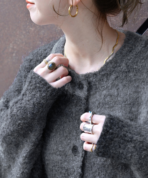 B.C STOCK ハンドニットカーディガン B.C STOCK（ベーセーストック） カーディガン 手洗い可 / スムース