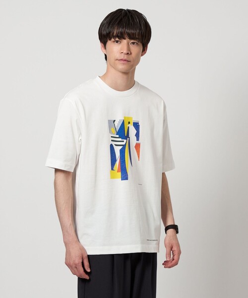 L'AGENCE レッシー クルーネック アジサイ Tシャツ green label relaxing tシャツ yasuo-range クルーネック T