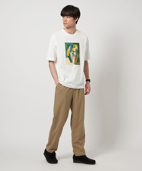 L'AGENCE レッシー クルーネック アジサイ Tシャツ green label relaxing tシャツ yasuo-range クルーネック T