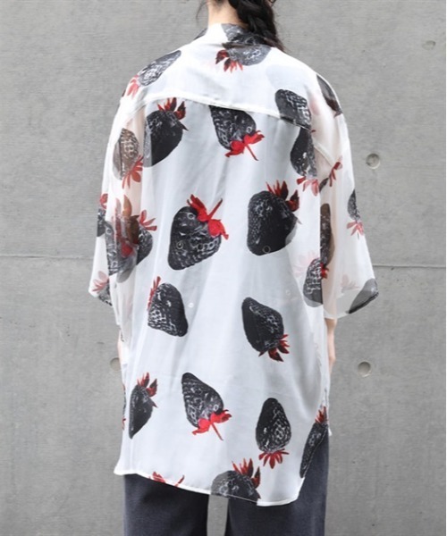 AXESーX シャツ イチゴプリントシアーシャツ メンズ : ZOZOTOWN Yahoo
