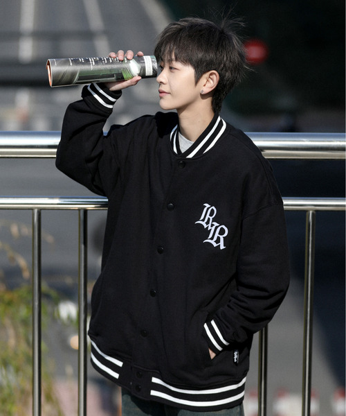 「neos」 スタジャン MEDIUM ブラック メンズ_画像7