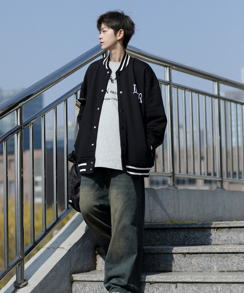 「neos」 スタジャン MEDIUM ブラック メンズ_画像8