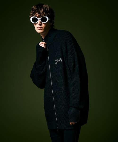 glamb（グラム） ニットカーディガン L ブラック メンズ : ZOZOTOWN