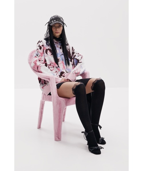 ニット セーター 「Desigual×Maria Escote」ヴィクトリアンプリントフーディー レディースの画像