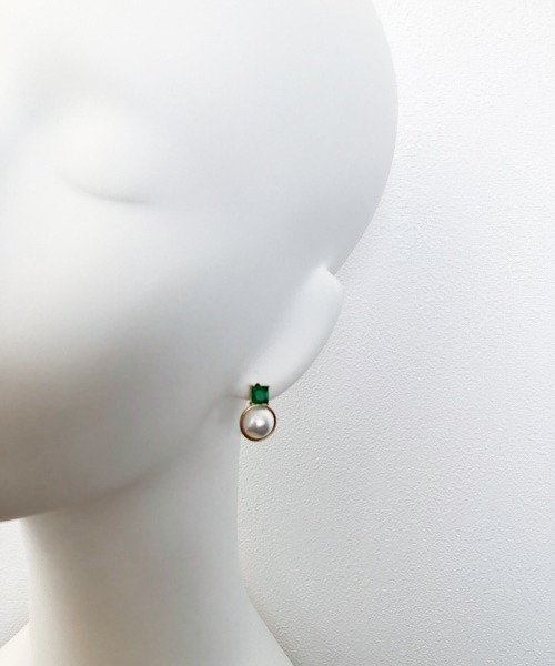 ビジューピアス♡ JEWEL ADDICT｜【K10】スウィングビジューアメリカンピアス
