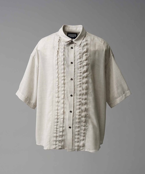 プライムオーバーショートスリーブシャツ MAISON SPECIAL シャツ 「UNISEX」Prime-Over Frill Short