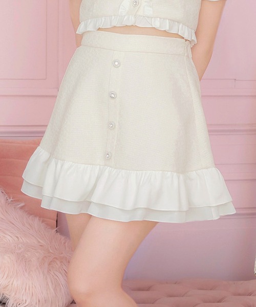 リージャ フリル付きテニススカート ホワイト×イエローＳ 楽天市場】フリル スカート（テニス｜スポーツ・アウトドア）の通販