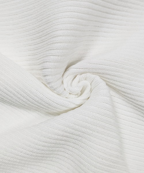 ReRe tシャツ フロントジップリブニットトップス レディース