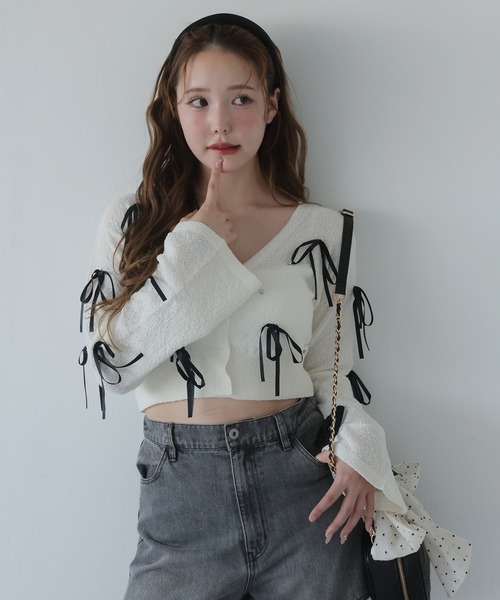 one after another NICE CLAUP カーディガン 「Mode Ribbon Collection