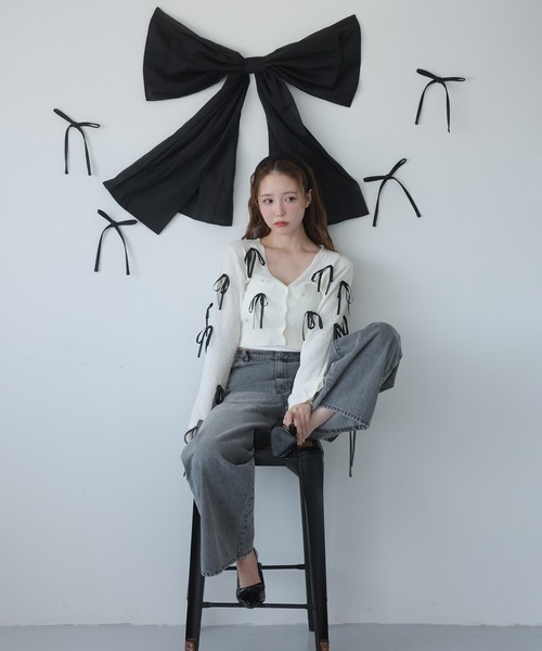 one after another NICE CLAUP カーディガン 「Mode Ribbon Collection