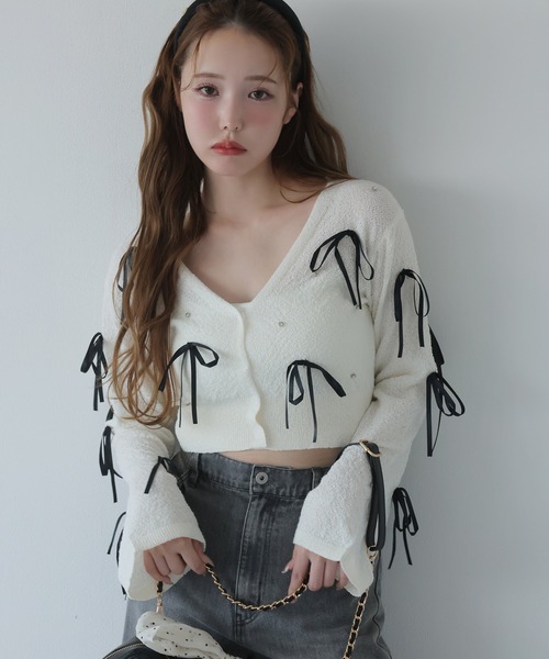 one after another NICE CLAUP カーディガン 「Mode Ribbon Collection
