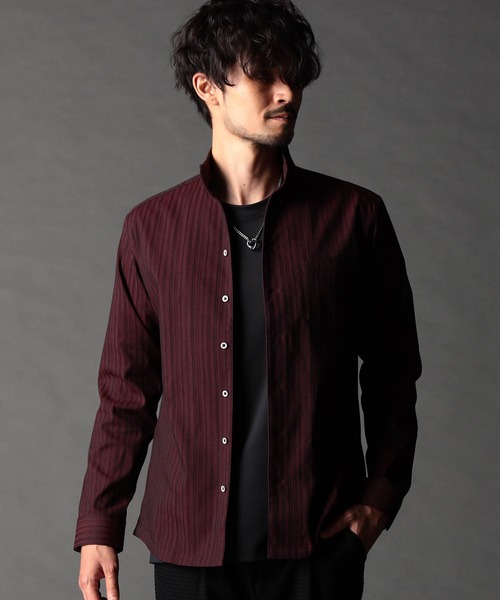NICOLE　CLOB　FOR　MEN　赤 ボタン付きシャツ NICOLE CLUB FOR MEN（ニコルクラブフォーメン） シャツ リバーシブル