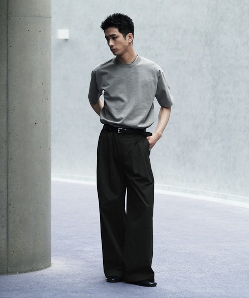 WYM LIDNM 「WYM LIDNM」 スラックス M チャコールグレー メンズ