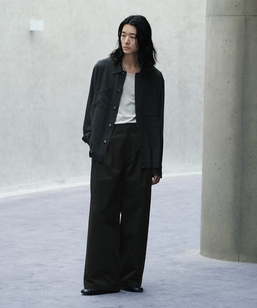 WYM LIDNM 「WYM LIDNM」 スラックス M チャコールグレー メンズ