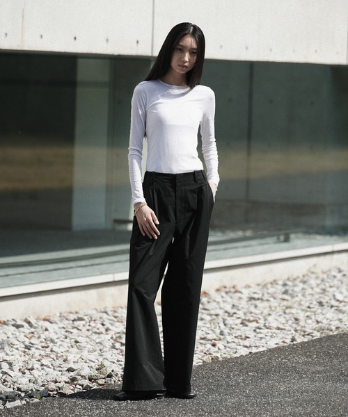 WYM LIDNM 「WYM LIDNM」 スラックス M チャコールグレー メンズ