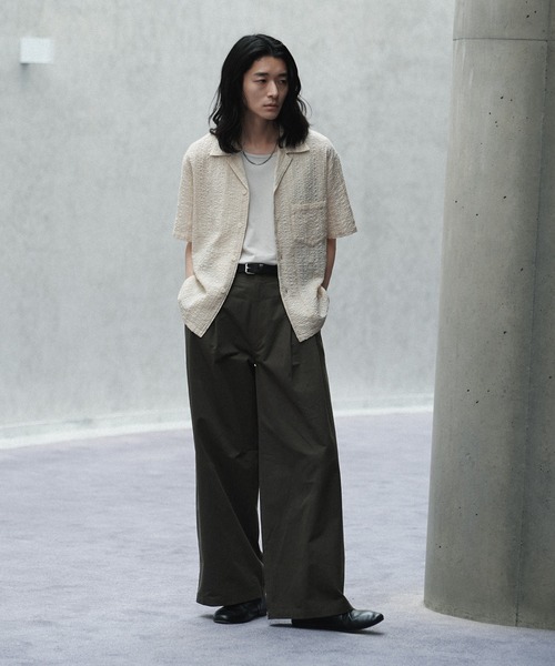 新品 WYM LIDNM TWEED スラックス CLEL soerte SOE BREEZE TWEED DEEP TUCK BAGGY SLACKS（スラックス）｜WYM LIDNM