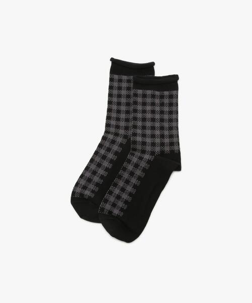 チェックの靴下 agnes b. 靴下 チェック ソックス ”Jean−Paul” レディース メンズ