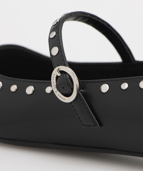「CHARLES & KEITH」 フラットパンプス 25.5cm オフホワイト レディース