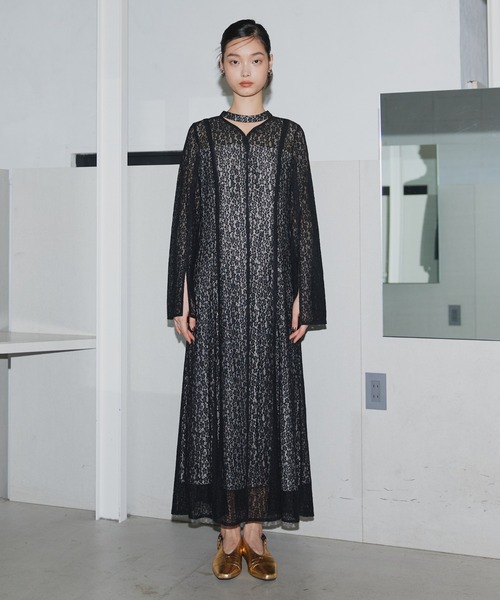 ANDRESD ドレス スウィッチングレースドレス / switching lace dress