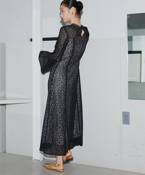 ANDRESD ドレス スウィッチングレースドレス / switching lace dress