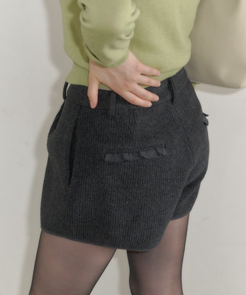GIUNON パンツ back frill short pants / バックフリルショートパンツ