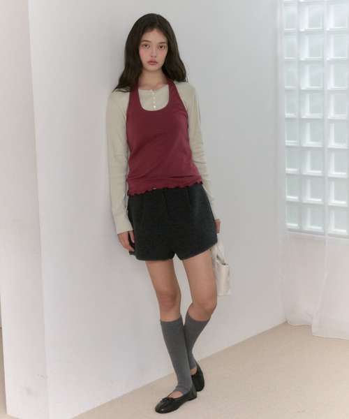 GIUNON バックフリルショートパンツ GIUNON パンツ back frill short pants / バックフリルショートパンツ