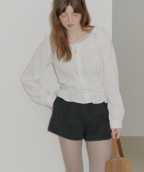 GIUNON パンツ back frill short pants / バックフリルショートパンツ
