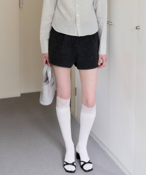 GIUNON パンツ back frill short pants / バックフリルショートパンツ