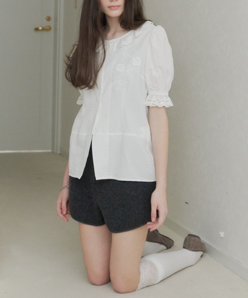 GIUNON パンツ back frill short pants / バックフリルショートパンツ