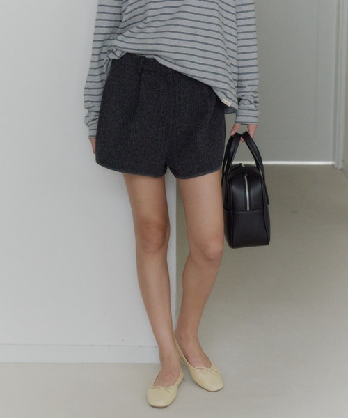 PEACE NOW バックポケット フリル デザイン ギミック ショートパンツ GIUNON パンツ back frill short pants / バックフリルショートパンツ