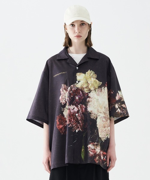 「HARSH AND CRUEL」 半袖シャツ L ブラック メンズ_画像2