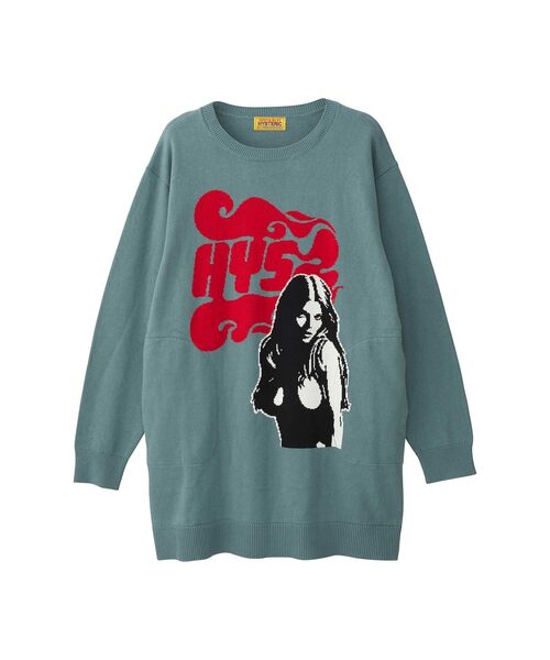 ヒステリックグラマー　ワンピース　チュニック HYSTERIC GLAMOUR 美品 24AW ヒステリックグラマー SEE NO EVIL