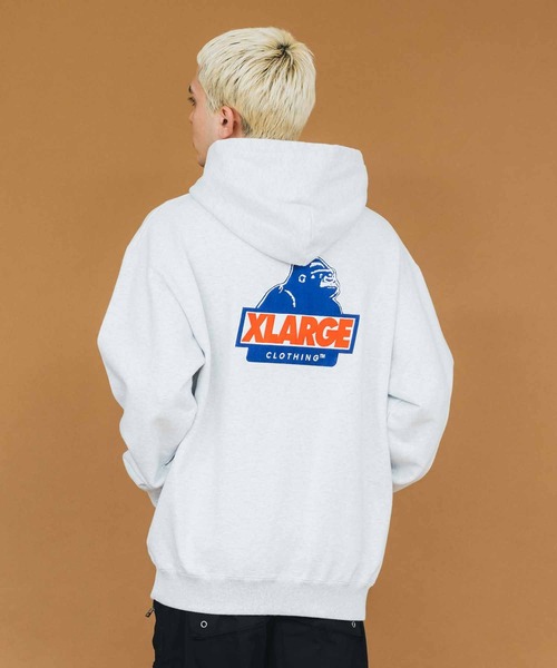 XLARGE」 プルオーバーパーカー S アッシュ メンズ