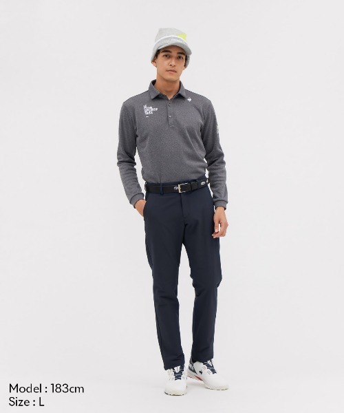 ULTICORE 長袖ゴルフシャツ 黒 グレー le coq sportif GOLF（ルコックスポルティフ ゴルフ） uvカット