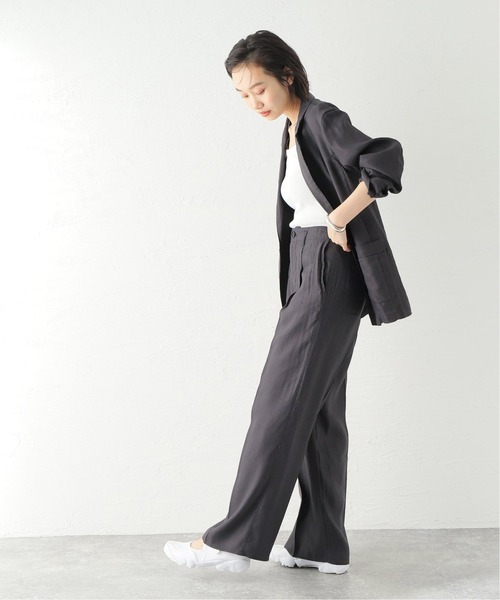 美品⭐︎スピックアンドスパン　ホワイトリネン テーラードジャケット 36 Spick＆Span（スピック アンド スパン） 「Spick & Span」 テーラード