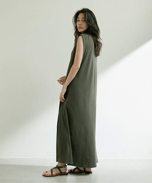 「GALLARDAGALANTE」 ノースリーブワンピース S ネイビー レディース_画像3